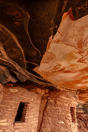 handprints at Fallen Roof Ruins, Road Canyon, Utah