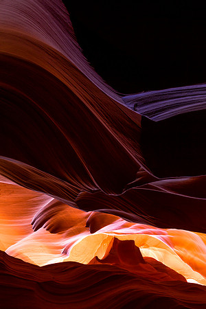 "Monument Sunrise" formation in Upper Antelope Canyon, Page, AZ