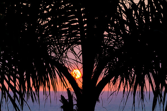 sunset over the Pacific in Lima