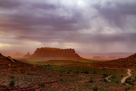 summer storm in Valley of the Gods, UT