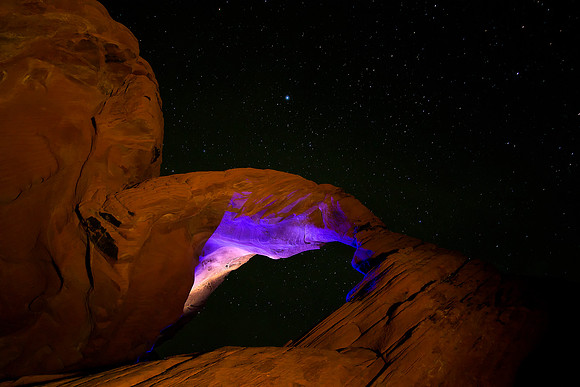 Saturn over Arch Rock, Valley of Fire State Park, NV