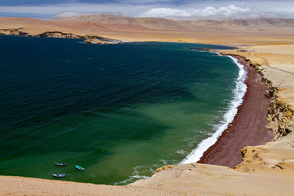 the coastline of the Paracas national preserve