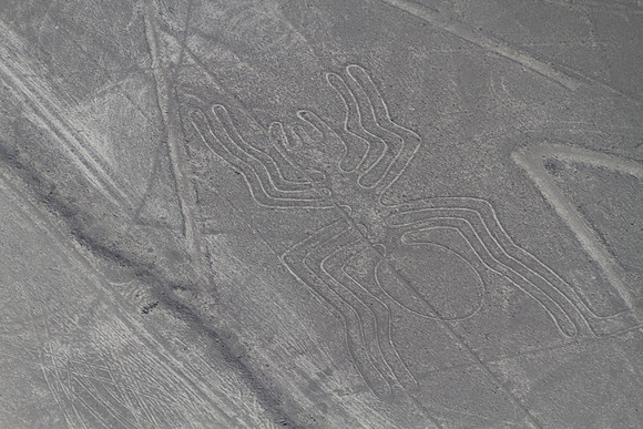 flying over Nasca lines - the spider