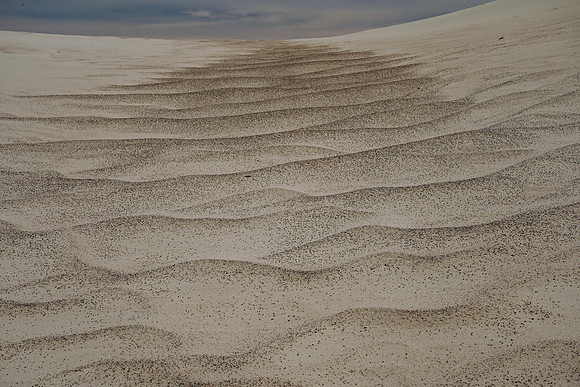 black sand waves in White Sands, NM