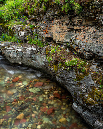colors of Baring Creek, Glacier Natl Park
