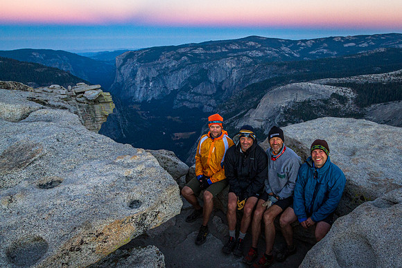 sunrise on the summit of Half Dome