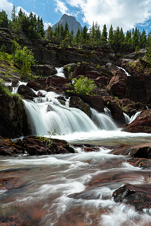 Lower Redrock Falls in Glacier National Park