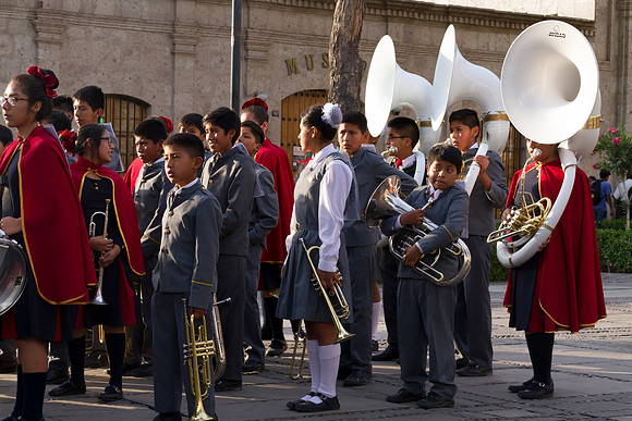 school band in Arequipa
