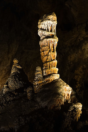 towering stalagmite