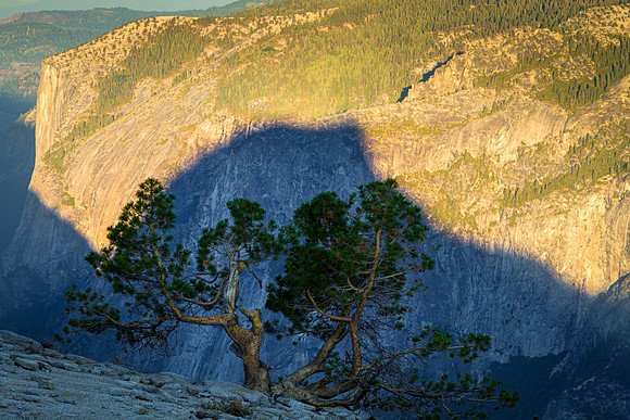 Half Dome shadow on the east side of El Capitan